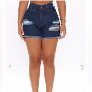 Denim High Waisted Shorts